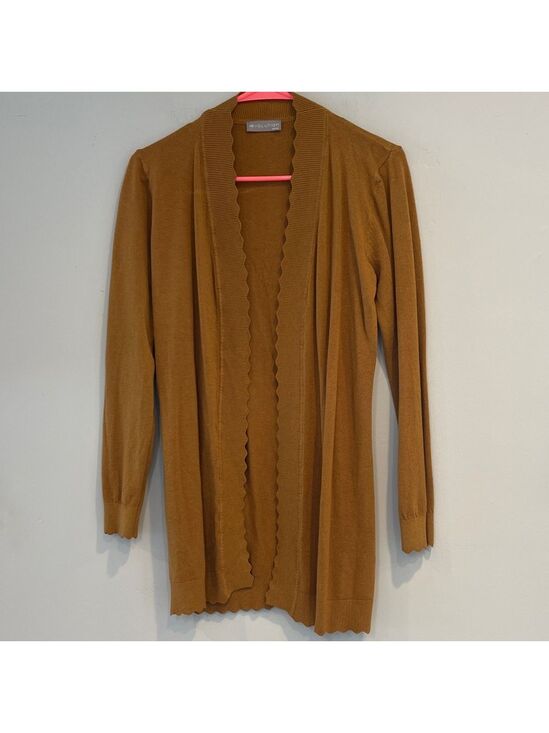 Evolution By Cyrus Sweaters - NWOT Evolution by Cyrus Mustard Yellow Open Front Cardigan Size Small Petite